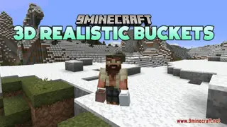 3D Realistic Buckets Resource Pack (1.21.1, 1.20.1) – Texture Pack