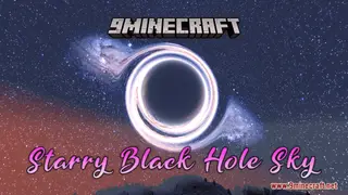 Starry Black Hole Sky Resource Pack (1.21.1, 1.20.1) – Texture Pack