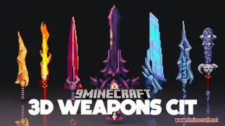 3D Weapons CIT Resource Pack (1.21.1, 1.20.1) – Texture Pack