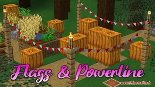 Flags & Powerline Resource Pack (1.21.1, 1.20.1) – Texture Pack