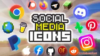 Social Media Icons Resource Pack (1.21.1, 1.20.1) – Texture Pack