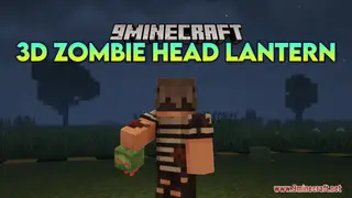 3D Zombie Head Lantern Resource Pack (1.21.1, 1.20.1) – Texture Pack