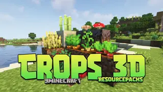 Crops 3D Resource Pack (1.21.1, 1.20.1) – Texture Pack