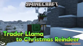 Trader Llama to Christmas Reindeer Resource Pack (1.21.1, 1.20.1) – Texture Pack
