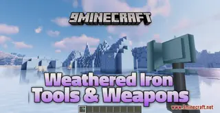 Weathered Iron Tools & Weapons Resource Pack (1.21.1, 1.20.1) – Texture Pack