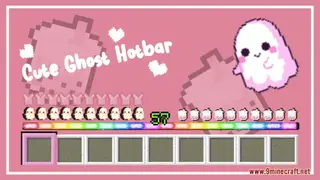 Cute Ghost HotBar Resource Pack (1.21.1, 1.20.1) – Texture Pack