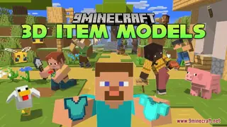 3D Item Models Resource Pack (1.21.1, 1.20.1) – Texture Pack