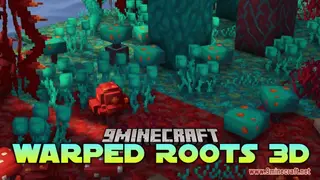 Warped Roots 3D Resource Pack (1.21.1, 1.20.1) – Texture Pack