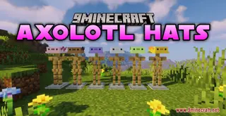 Axolotl Hats Resource Pack (1.21.1, 1.20.1) – Texture Pack