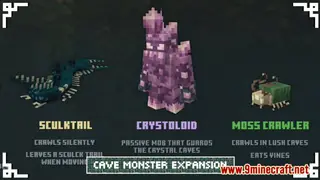 Cave Monster Expansion Addon (1.19, 1.18) for Minecraft PE/Bedrock