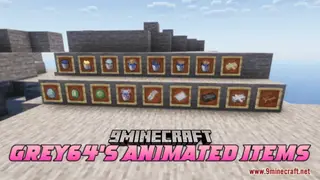 Grey64's Animated Items Resource Pack (1.21.11, 1.21.1) – More Active Blocky Style