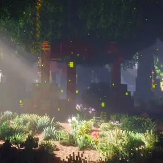 Animated Menu: Minecraft Fireflies Forest