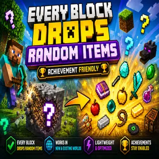 🎲 Every Block Drops Random Items [Achievement Friendly]