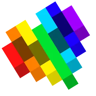 Colorful Rainbow Hearts