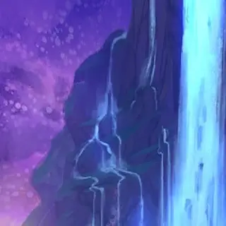 mountains and waterfall sky
