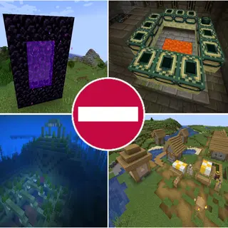 Structure Control: Ruined Portals, Villages, Stronghold, Nether Portal, Custom Structures, and more!