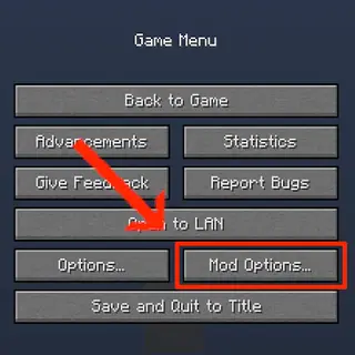 Game Menu Mod Option [Forge]