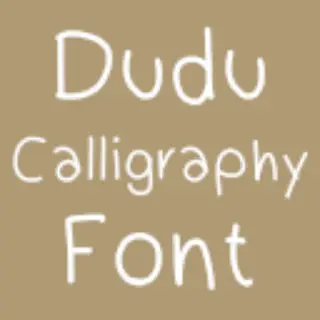 Dudu Calligraphy Font