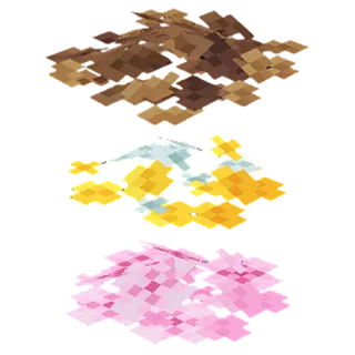 Bushy pink petals, wildflowers & leaf litter