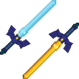 Blue Hilt Golden Master Sword and True Master Sword Retexture Combo Pack
