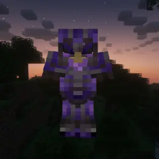 Netherite Armor With Amethyst Silence Trim