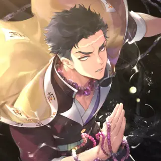 Animated Menu: Gyomei Himejima — Stone Hashira 