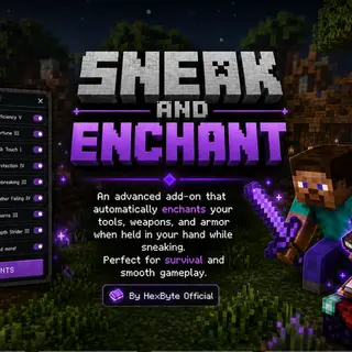 Sneak&Enchant 2.0.0(Achievement Friendly): Enchant Your Items Instantly While Sneaking!