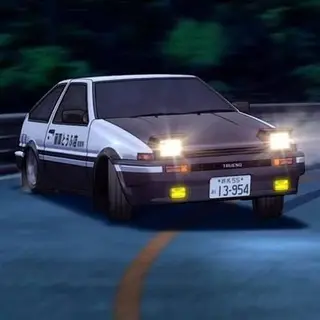Animated AE86 Drift (Initial D) UI