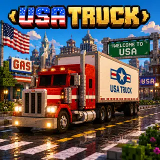USA Truck With Trailer