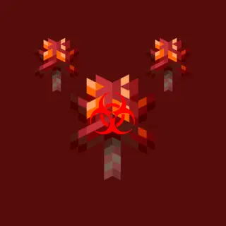 Crimson fungus:cordyceos