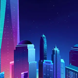 Neon City Sky