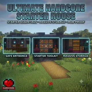 Hardcore Survival Starter House - 2 | Achievements On