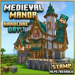 Epic Fantasy Medieval Manor | Hardcore Survival World (Day 1) | Achievements On