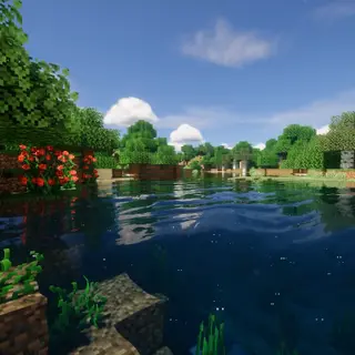 Animated Menu: Minecraft Shaders Crystal Lake