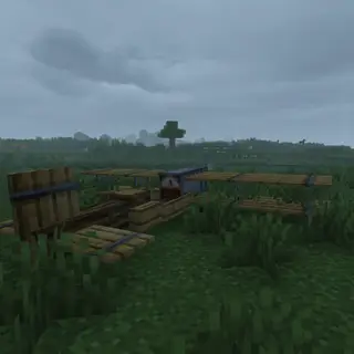 Animated Menu — Minecraft Abandoned Airplane Rain