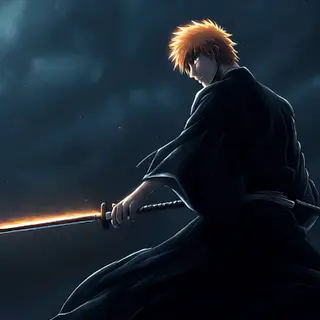 Animated Menu: Ichigoo Kurosaki Blazing Katana Bleach