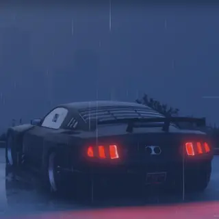 Animated Menu: Black Car In The Rain