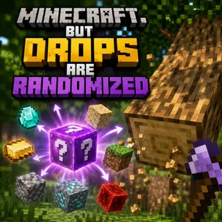 Minecraft but items drop randomize