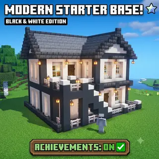Black & White Modern Starter House (Achievements On)