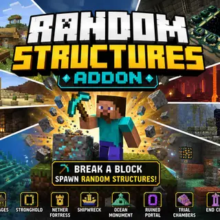 breaking block spawn random structures