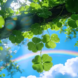 Animated Menu: Lucky Four Leaf Clover