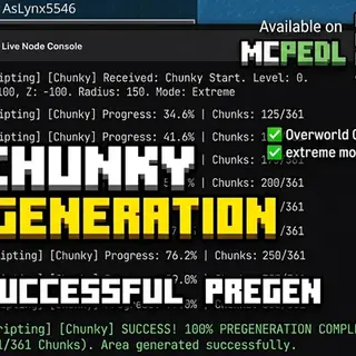 Chunky Pregenerator - World Chunk Pregenerator for BDS & Realms (1.26+)