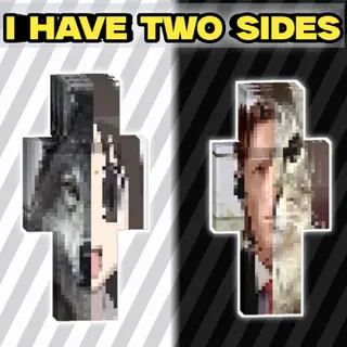 I have two sides / Split face memes skins HD