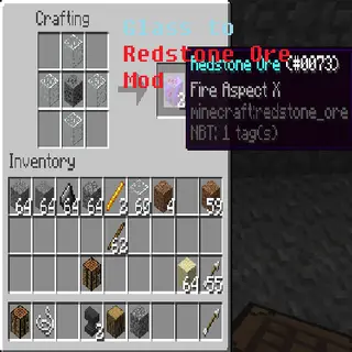 Redstone Ore from Glass
