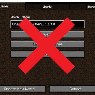 Disable New Create World Menu - Forge