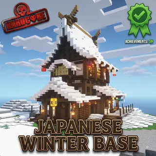 Survival Snowy Japanese House | Hardcore (Achievements On)