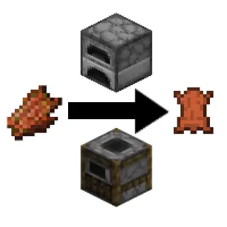 Smelt flesh to leather