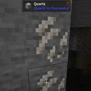 Quartz ore in Overworld 