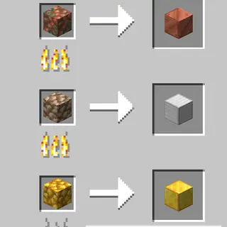 Smelting ore blocks