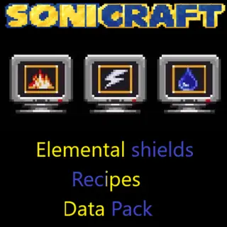 sonicraft unoficial crafting recipes for the elemental shields datapack